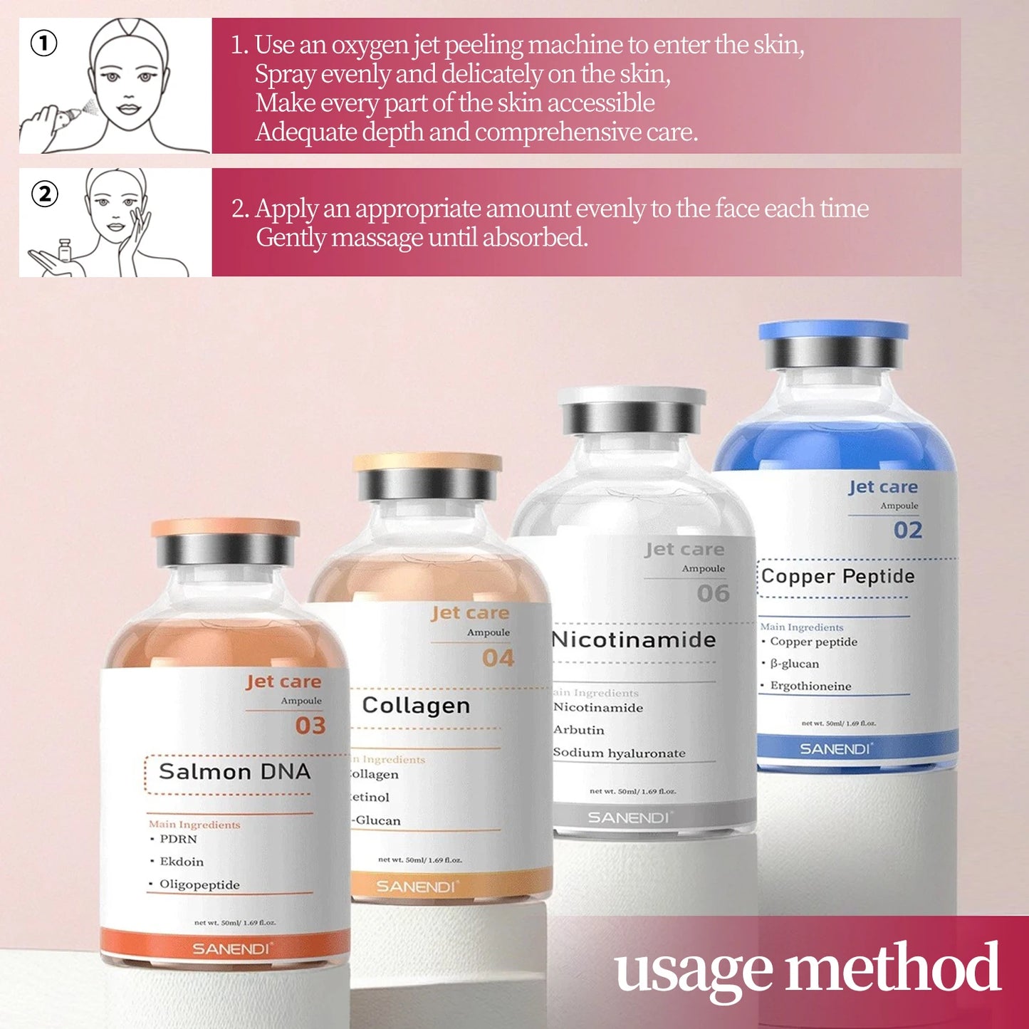 Sérum hydratant 50 ml à base de cellules souches de saumon, ADN et peptides.