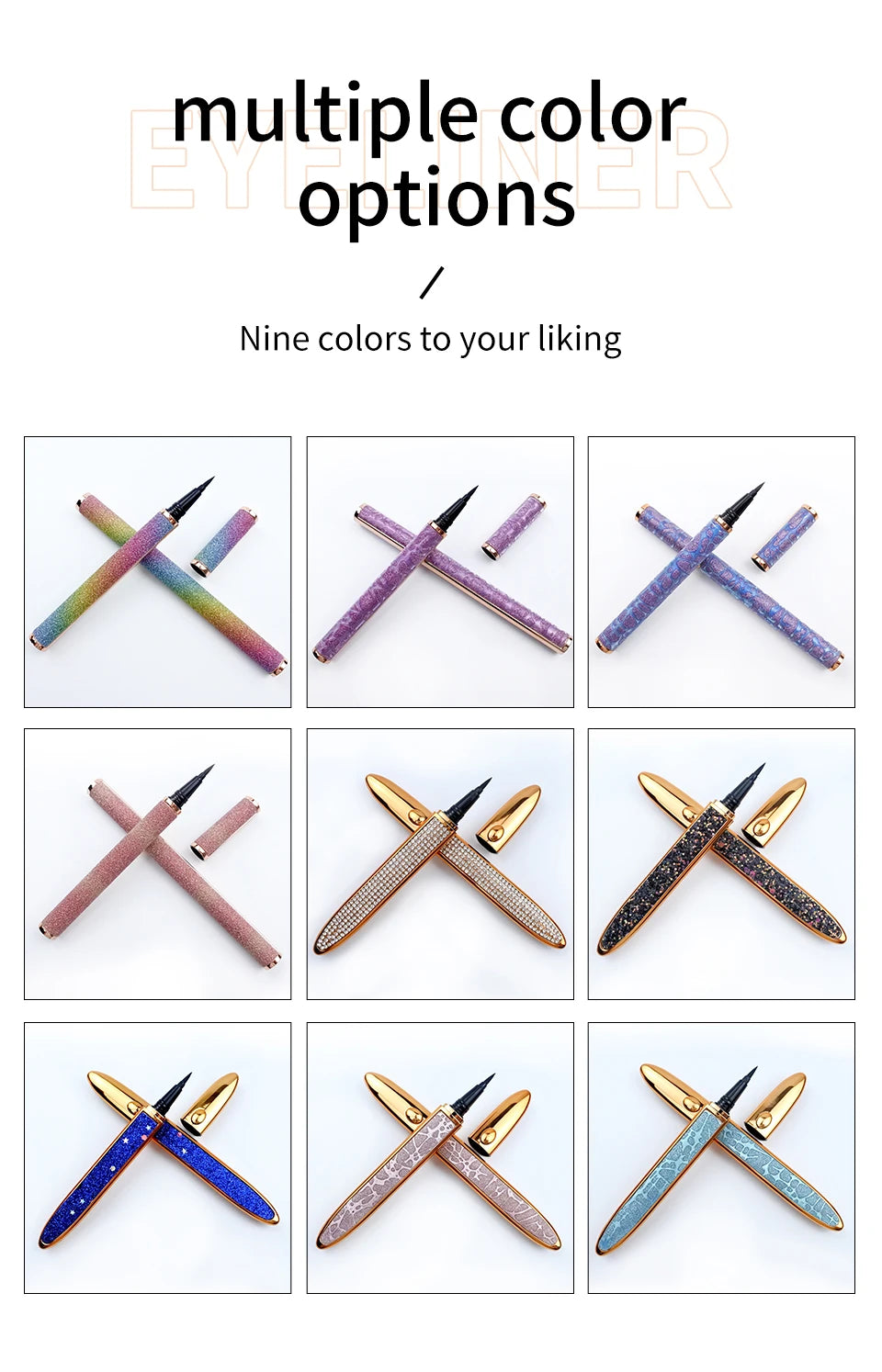 Maquillage Eyeliner 10/30pcs Magnetic Black Liquid Lash Glue Pen Cosmetics Eyeliner Pencil