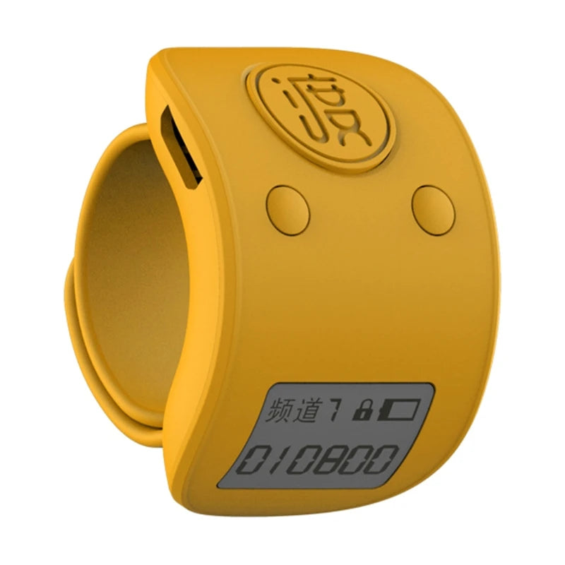 Mini numérique LCD électronique anneau de doigt compteur à main compteur de prière à 9 chiffres compteurs rechargeables Clicker cadeau