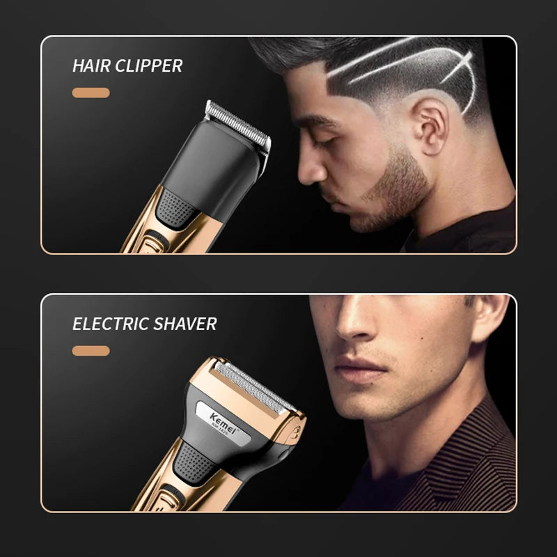 Kemei 3 en 1 Kit de rasage pour Hommes