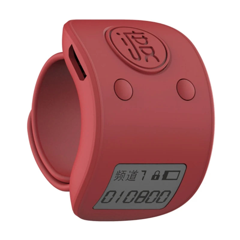 Mini numérique LCD électronique anneau de doigt compteur à main compteur de prière à 9 chiffres compteurs rechargeables Clicker cadeau