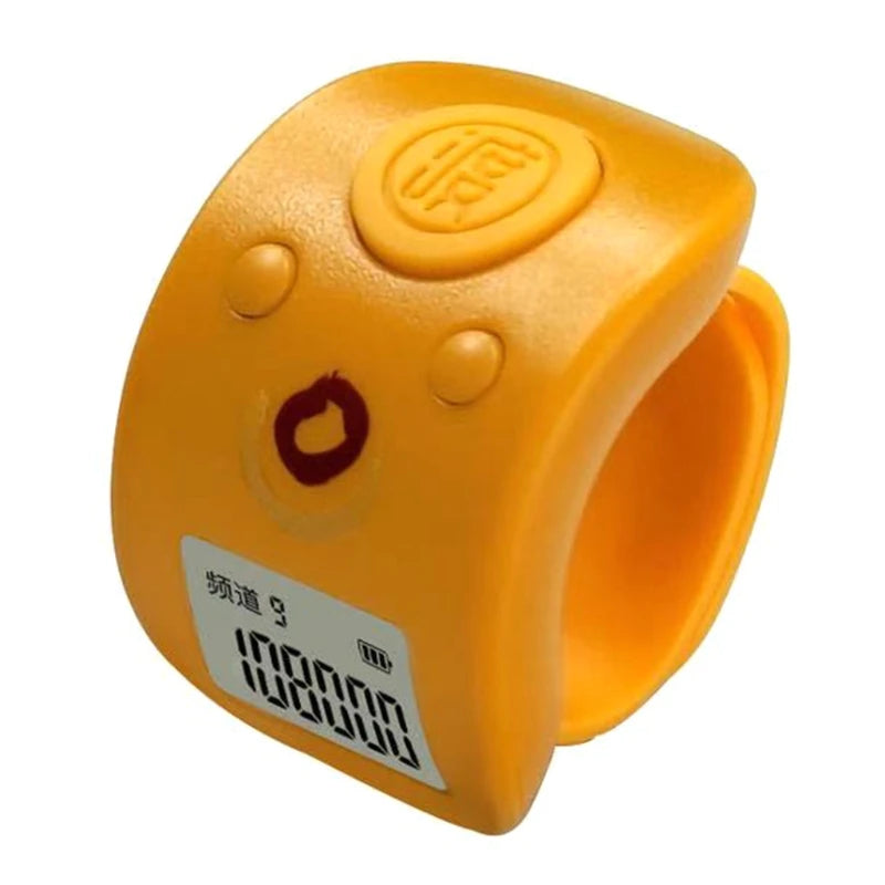 Mini numérique LCD électronique anneau de doigt compteur à main compteur de prière à 9 chiffres compteurs rechargeables Clicker cadeau