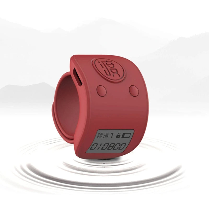 Mini numérique LCD électronique anneau de doigt compteur à main compteur de prière à 9 chiffres compteurs rechargeables Clicker cadeau