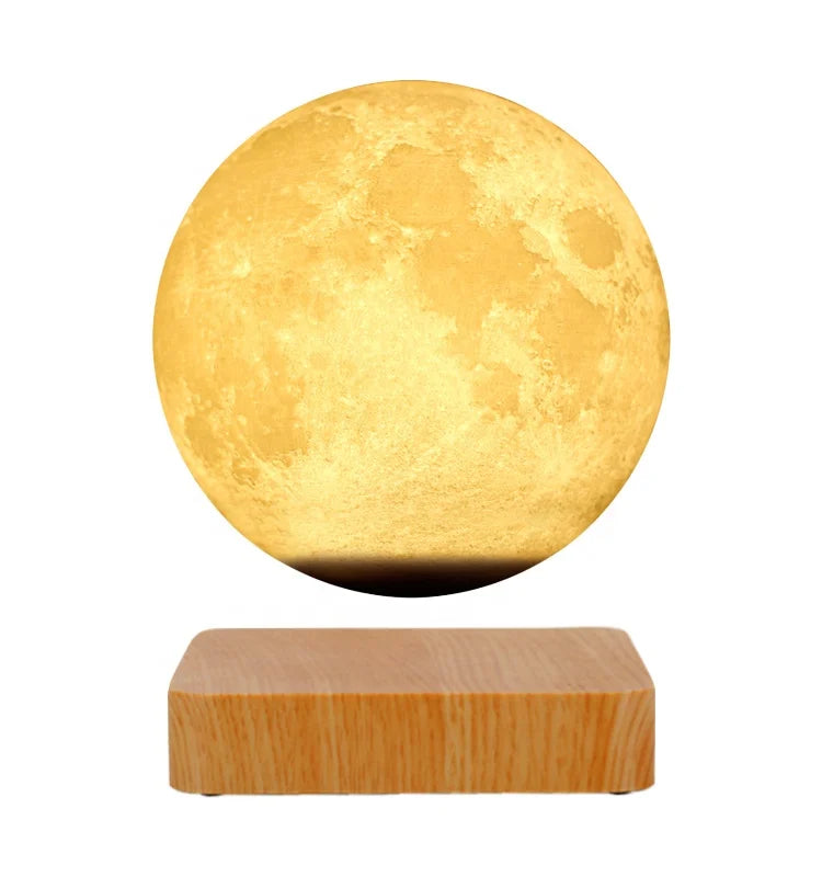 Télécommande de lévitation magnétique 3 couleurs 14cm Impression 3D Rechargeable Veilleuse Lune