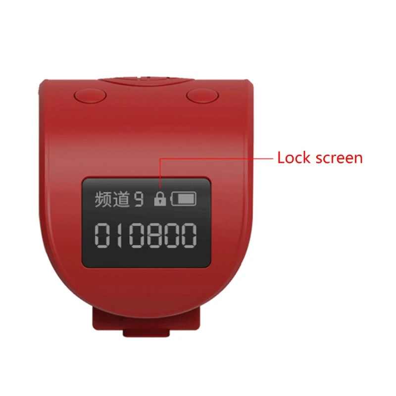 Mini numérique LCD électronique anneau de doigt compteur à main compteur de prière à 9 chiffres compteurs rechargeables Clicker cadeau