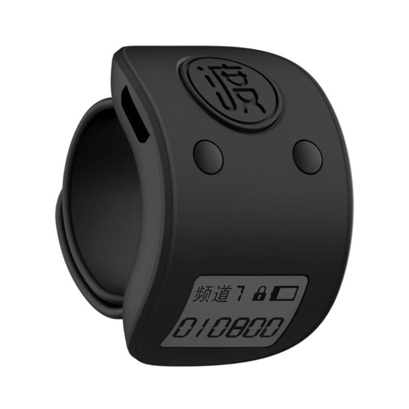 Mini numérique LCD électronique anneau de doigt compteur à main compteur de prière à 9 chiffres compteurs rechargeables Clicker cadeau