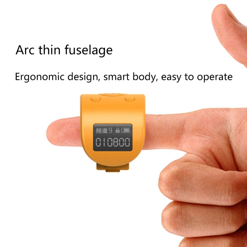 Mini numérique LCD électronique anneau de doigt compteur à main compteur de prière à 9 chiffres compteurs rechargeables Clicker cadeau
