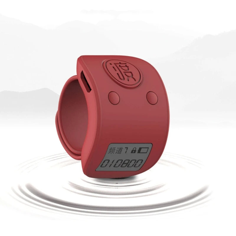 Mini numérique LCD électronique anneau de doigt compteur à main compteur de prière à 9 chiffres compteurs rechargeables Clicker cadeau