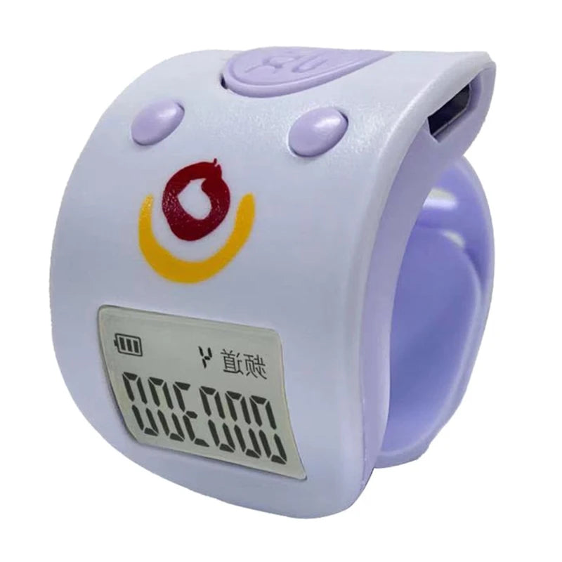Mini numérique LCD électronique anneau de doigt compteur à main compteur de prière à 9 chiffres compteurs rechargeables Clicker cadeau