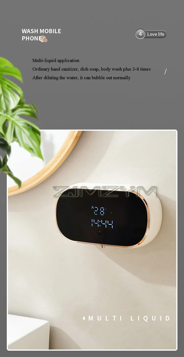 Distributeur de savon intelligent 350ML Distributeur automatique de avec USB Rechargeable