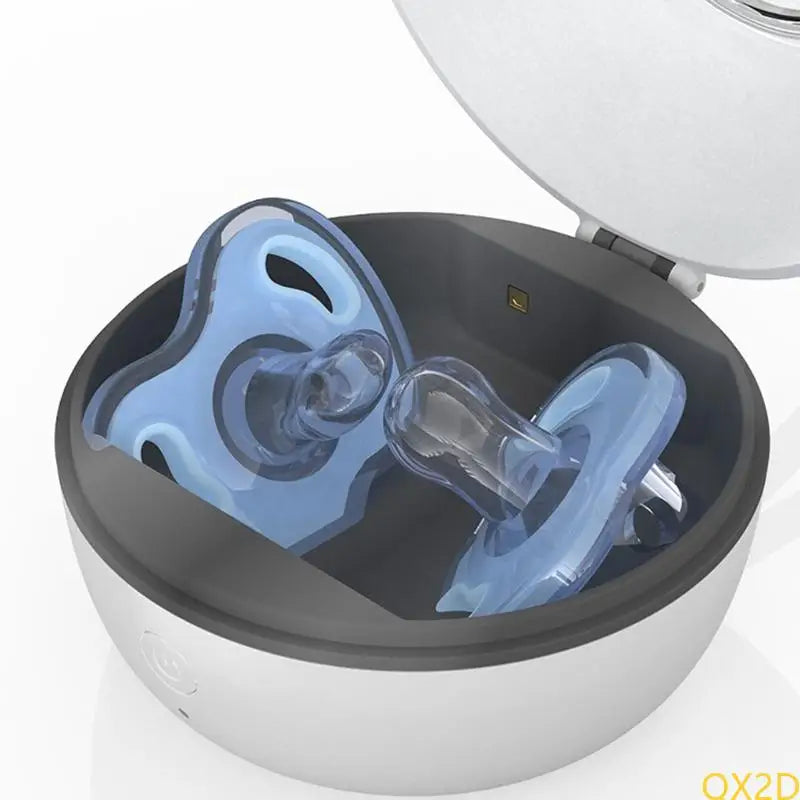 QX2D Désinfectant de tétines portable efficace 4pcs Perles de lampe UVC 3 minutes à chaque fois Type C Rechargeable pour les tétines