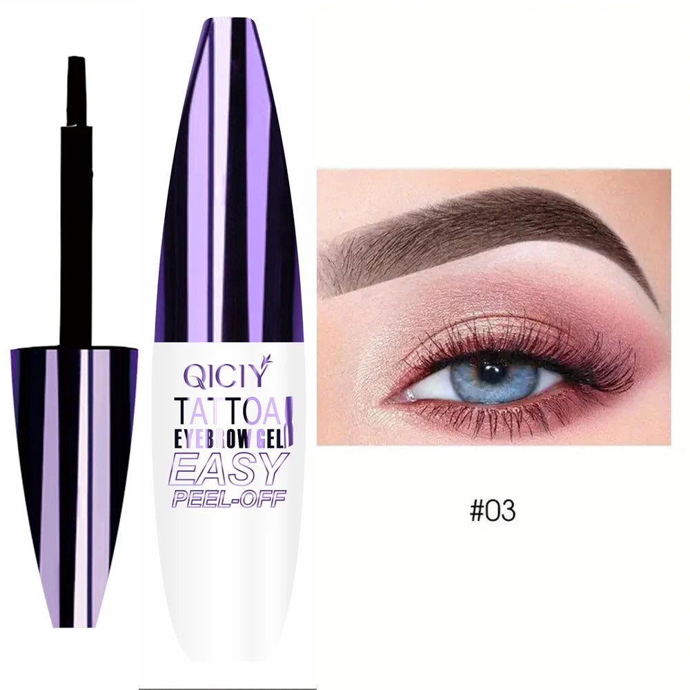 Tatouage d’une durée de 3 jours, types de crème de gel pour sourcils faciles à décoller, cosmétiques imperméables résistants à la transpiration, résistants à la transpiration, longue durée