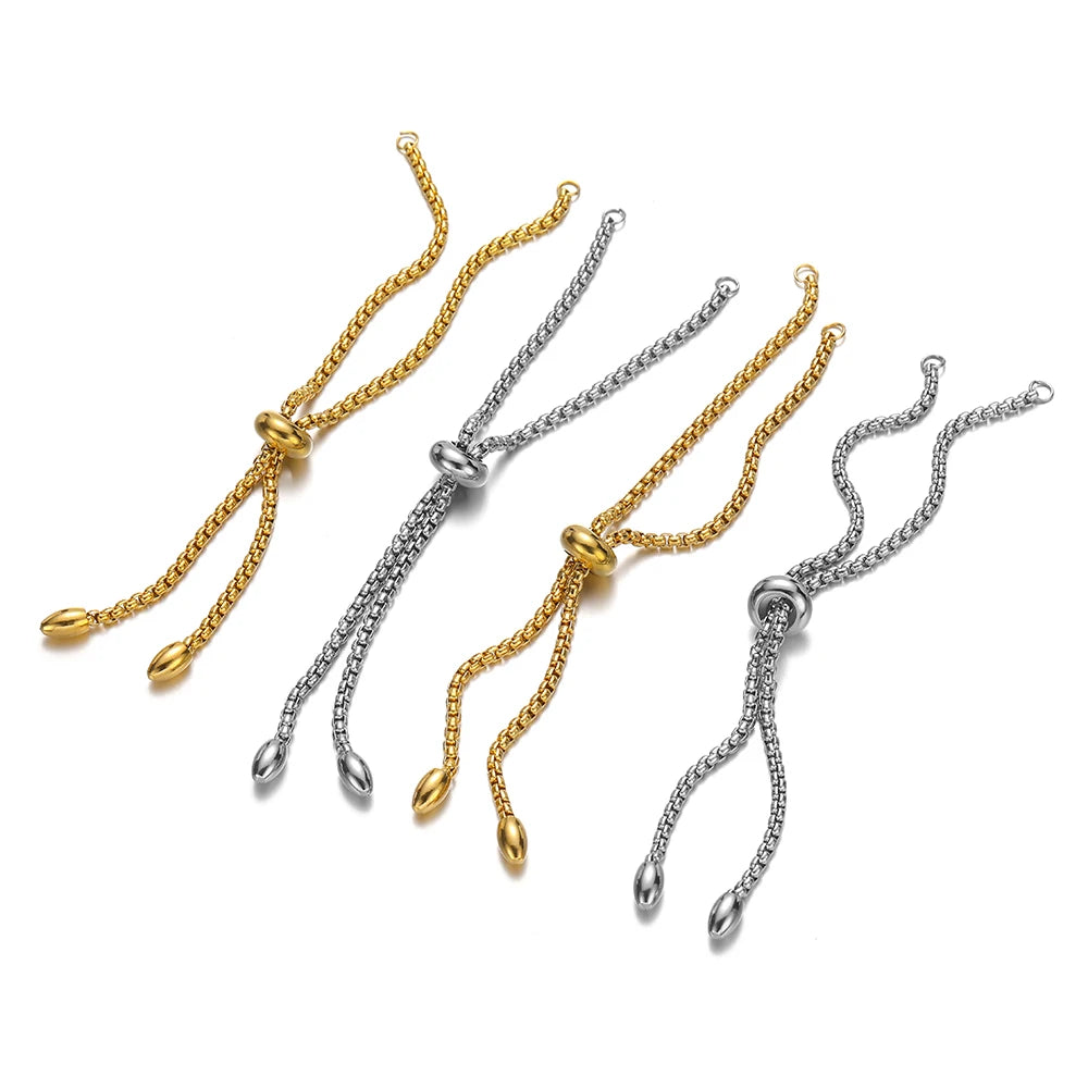 Bracelets Boho Réglables en Acier Inoxydable - Lot de 3