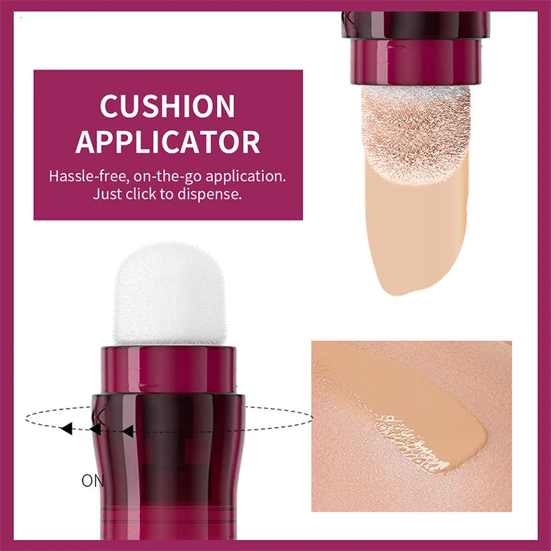 USHAS 12 couleurs tête d'éponge rotative fond de teint liquide anti-correcteur longue durée liquide n'enlève pas le maquillage correcteur imperméable