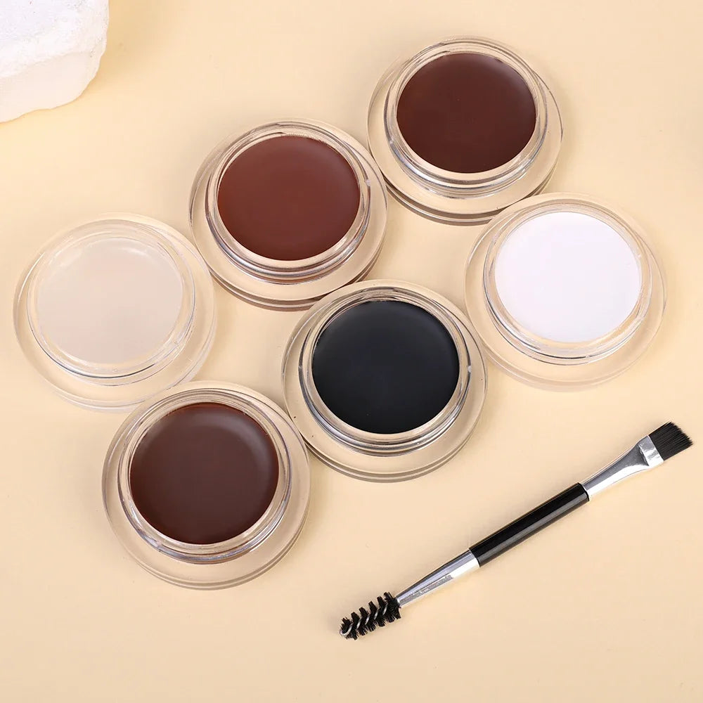 Crème pour sourcils noir brun mat 3D Teinte naturelle.
