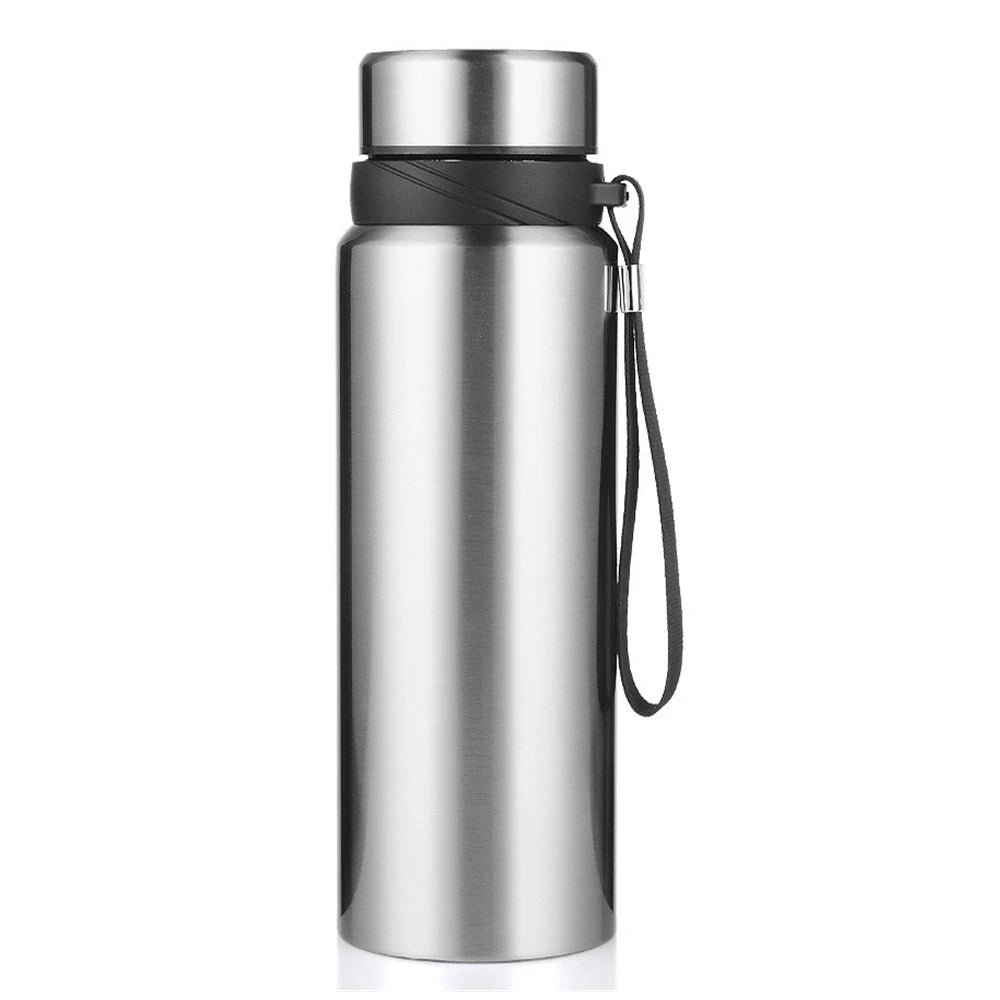 Bouteille thermos en acier inoxydable 1L, garde vos boissons chaudes ou froides – idéale pour eau, thé, café, avec flacon à vide performant.
