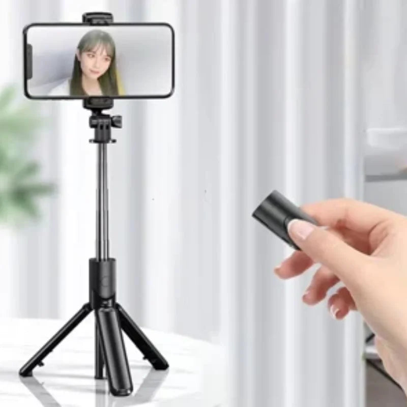Nouveau trépied selfie sans fil 3 en 1 avec lumière de remplissage Obturateur Bluetooth Télécommande Monopode pliable portable pour téléphone intelligent