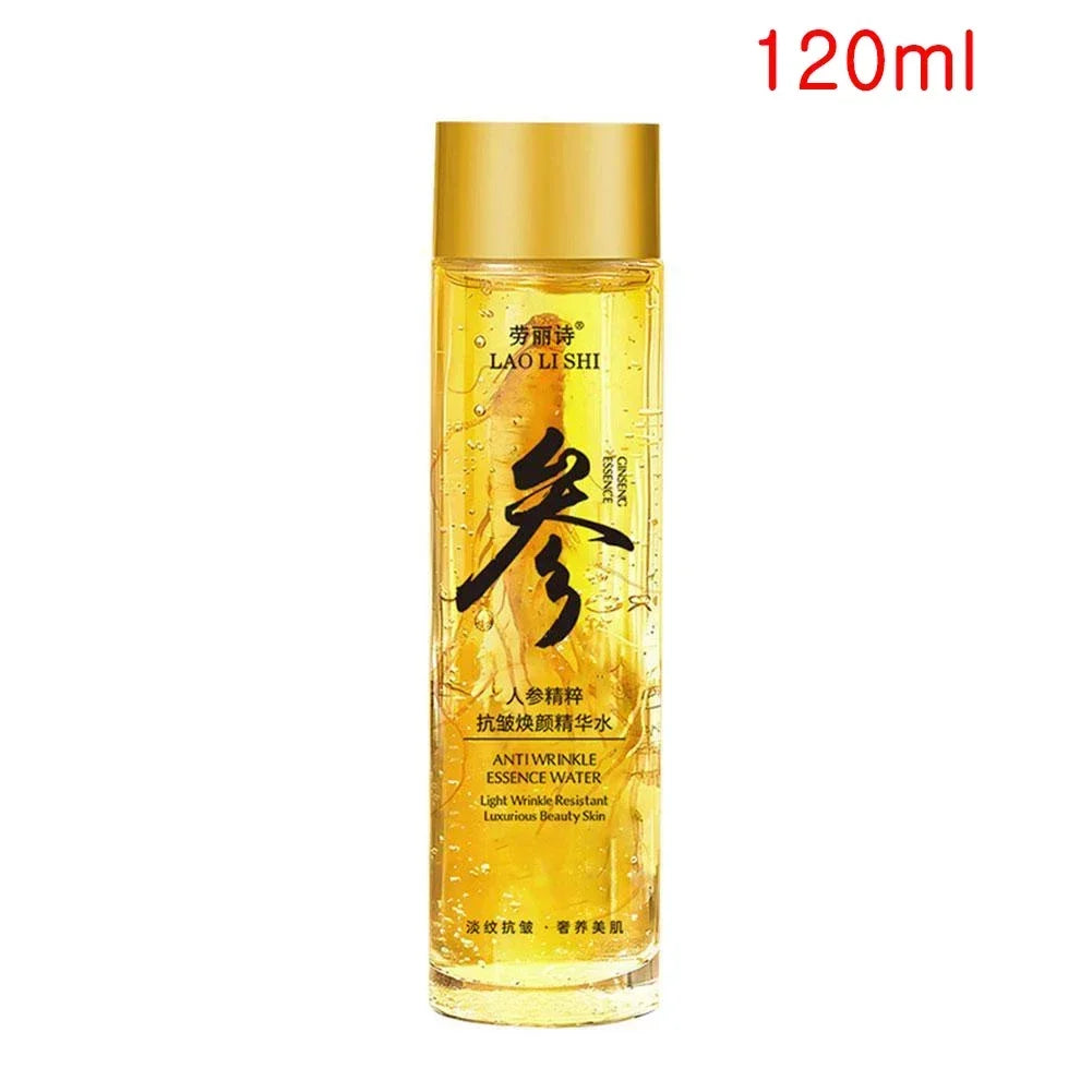 Gold Ginseng Face Essence Polypeptide Lightning Moisture Smoothing Facial Serum pour les soins de la peau 120ml/30ml Ginseng Toner