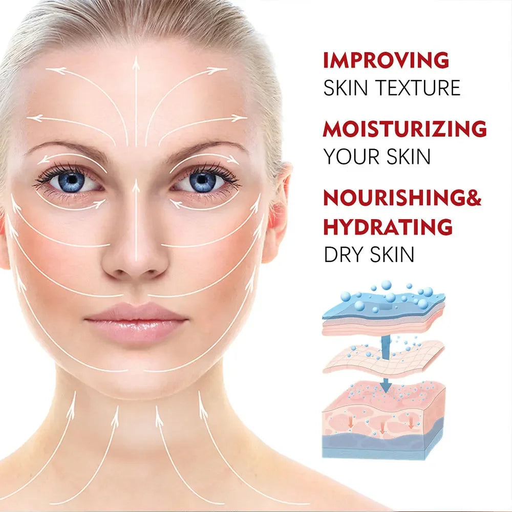 Crème raffermissante au rétinol et Collagène Rides lisses Crème pour le visage, hydratante et Éclaircissante