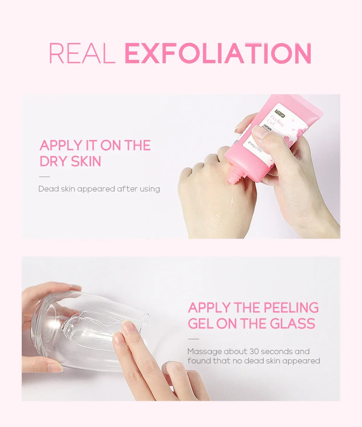 Gel exfoliant nettoyant en profondeur pour le visage LAIKOU, hydratant 60 g