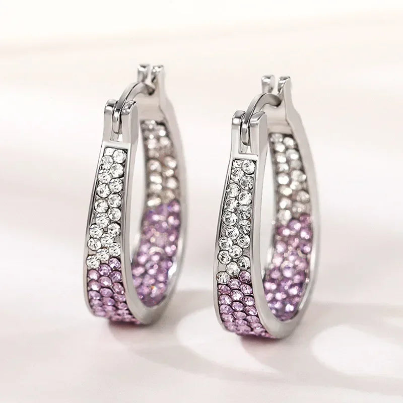 Boucles d'Oreilles en Cristal Drainage Lymphatique