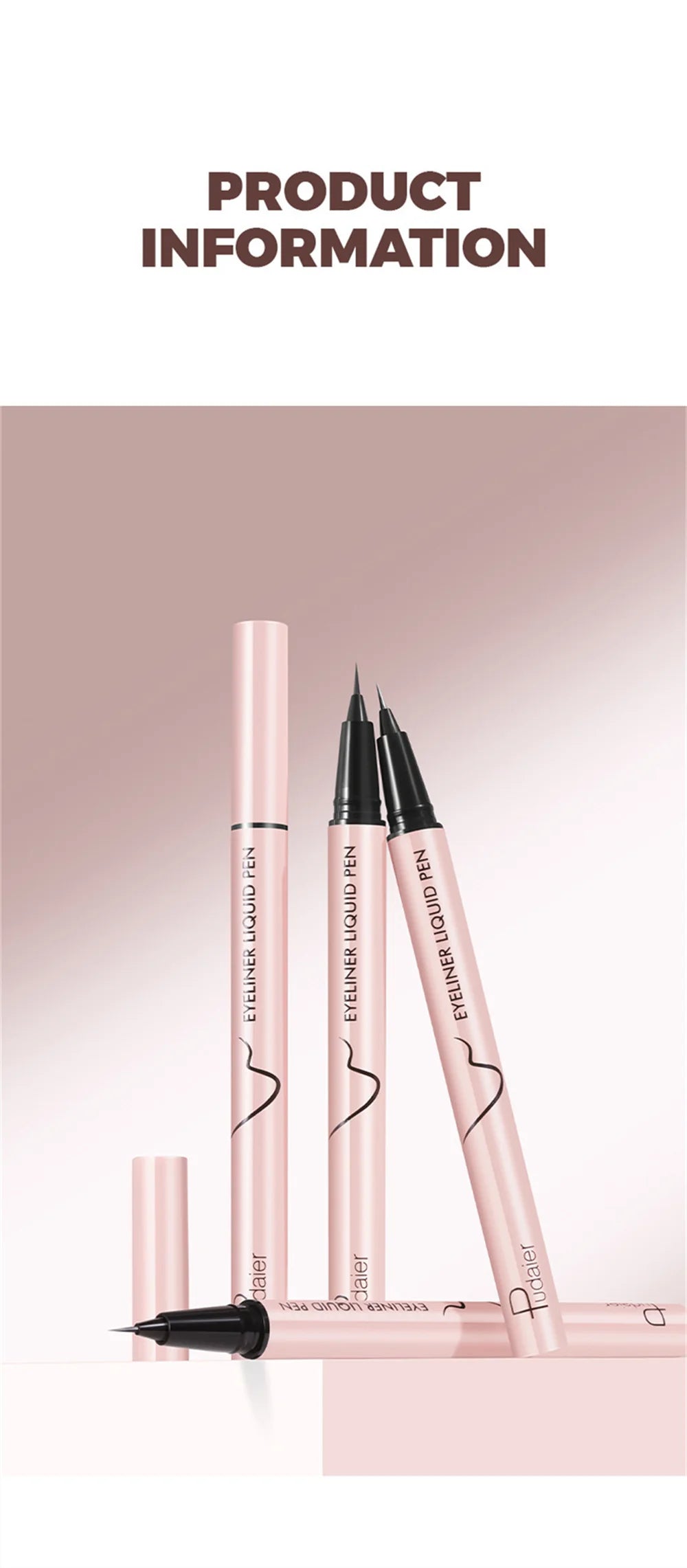 Stylo Eyeliner liquide noir imperméable Ultra-fin Anti-Smudge Durant Lisse Lying Silkworm Eyes Liner Pencils Eye Makeup Tools