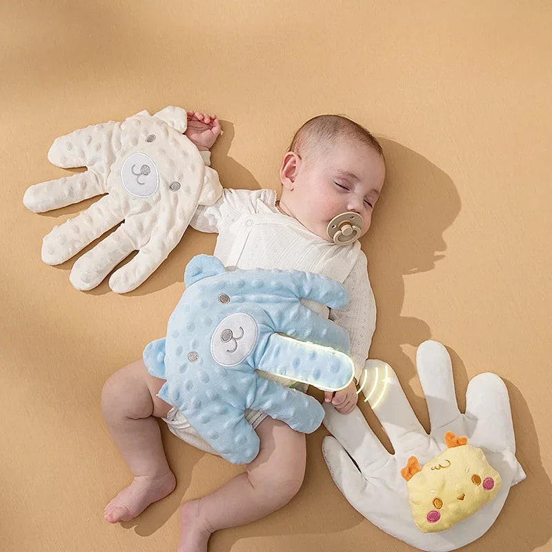 Cartoon Bear Baby Sleep Aid Newborn Soothing Pillow Comforting Hand Detachable with Remote for Comfortable Newborns Sleeping