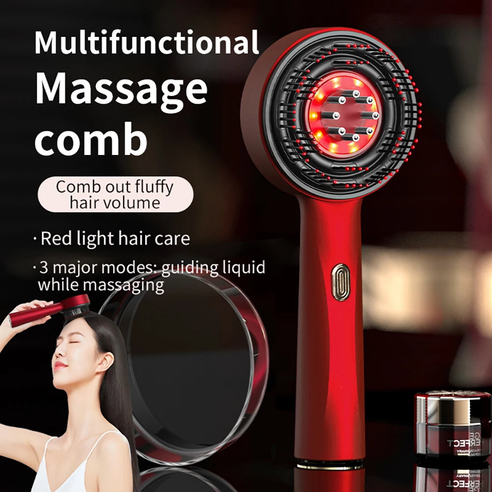 Brosse de massage à vibration électrique, portable, Applicateur liquide Masseur de cuir chevelu et Croissance des cheveux.