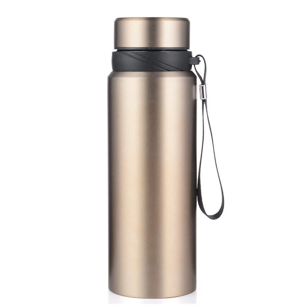 Bouteille thermos en acier inoxydable 1L, garde vos boissons chaudes ou froides – idéale pour eau, thé, café, avec flacon à vide performant.