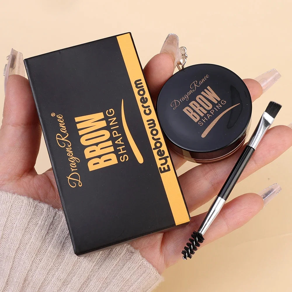Crème pour sourcils noir brun mat 3D Teinte naturelle.