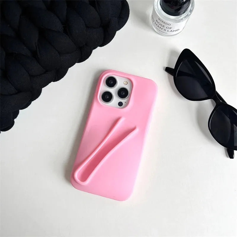 Coque de téléphone en silicone souple avec rouge à lèvres pour iPhone 16, 15, 14 Pro Max, X, XS, XR, 13, 12, Mini, 11, 6, 7, 8 Plus