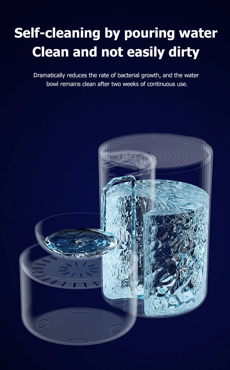 Distributeur d'eau intelligent pour animaux de compagnie, fontaine d'eau sans fil pour chat, distributeur d'eau pour chien, chargeur d'eau automatique rechargeable