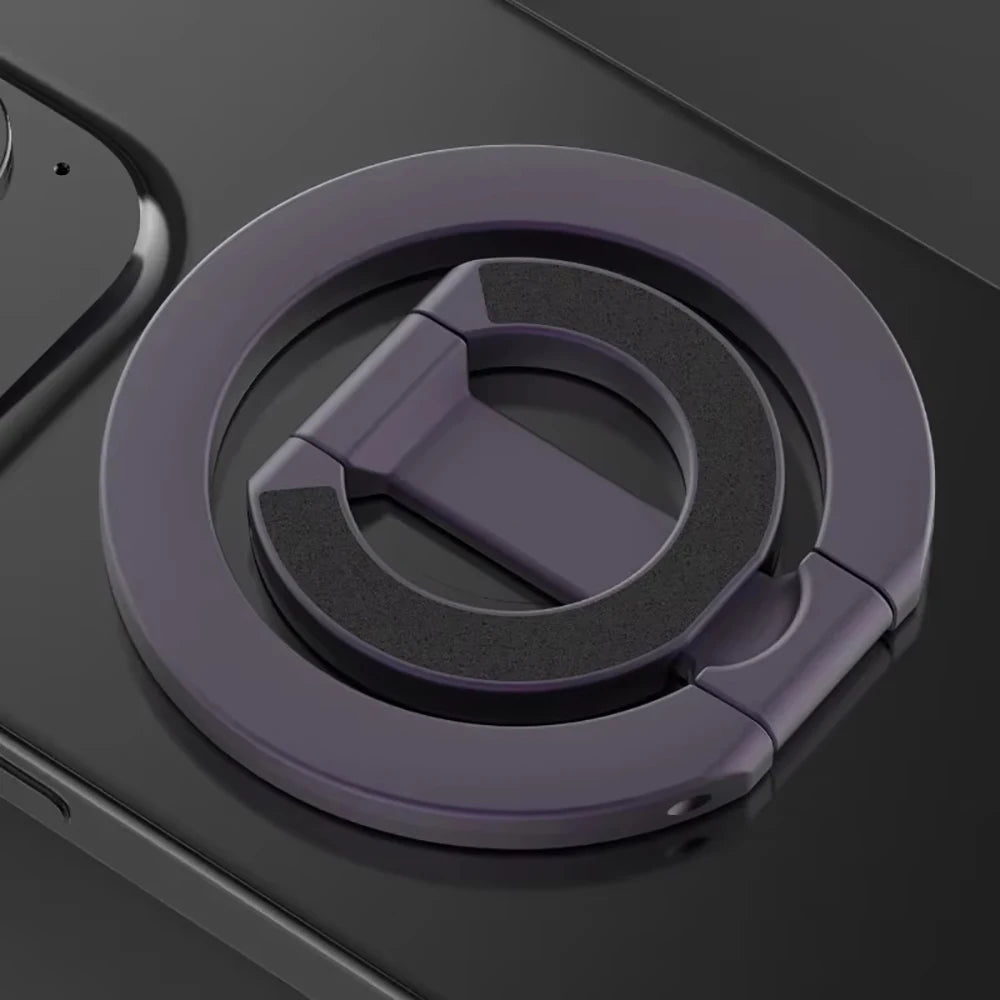Support d'anneau de téléphone magnétique double face Support de téléphone portable pliable portable Support de voiture Accessoires de téléphone pour iPhone Huawei Xiaomi