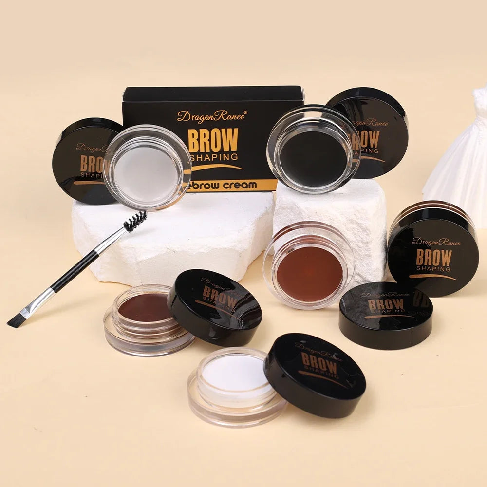 Crème pour sourcils noir brun mat 3D Teinte naturelle.