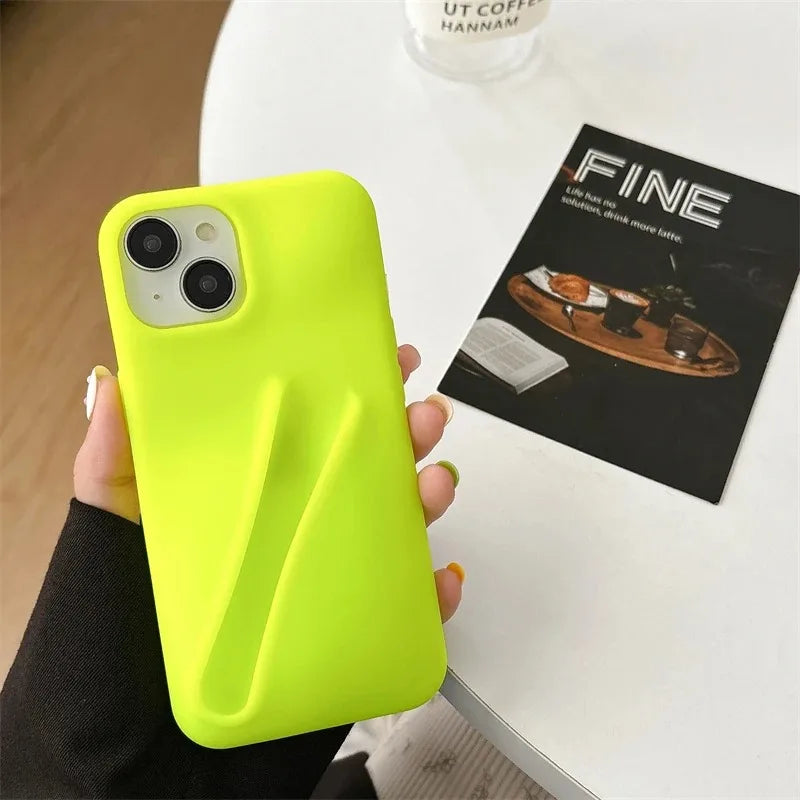 Coque de téléphone en silicone souple avec rouge à lèvres pour iPhone 16, 15, 14 Pro Max, X, XS, XR, 13, 12, Mini, 11, 6, 7, 8 Plus