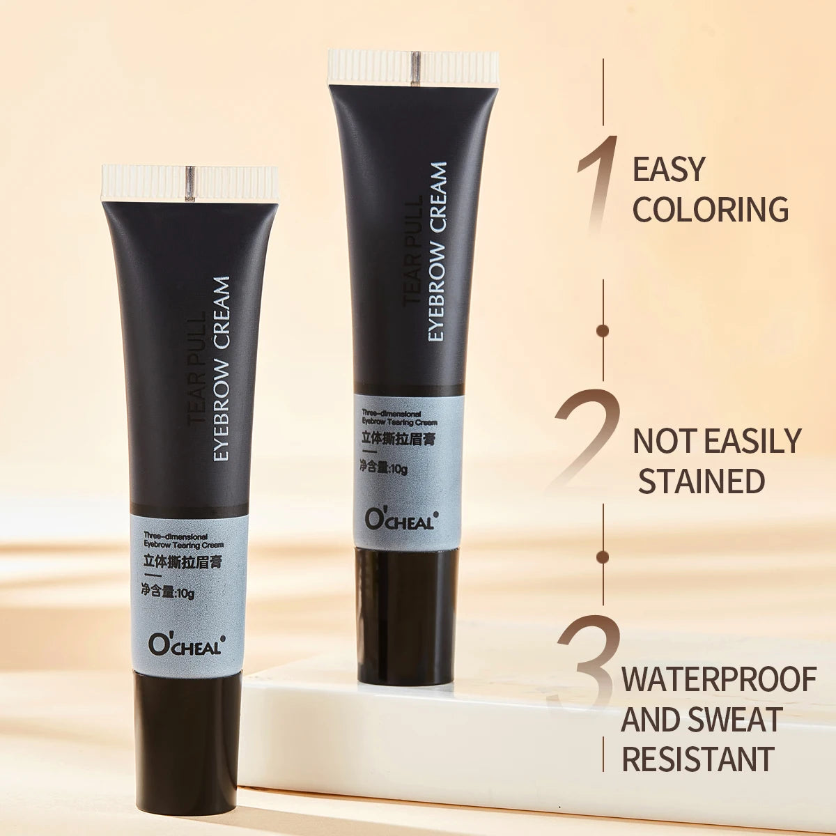 OCHEAL Gel à sourcils Peel Off Teinture naturelle Tatouage Imperméable Longue durée colle à sourcils Maquillage des sourcils à séchage rapide