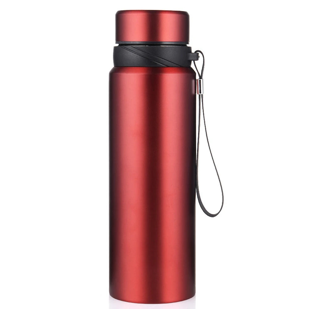 Bouteille thermos en acier inoxydable 1L, garde vos boissons chaudes ou froides – idéale pour eau, thé, café, avec flacon à vide performant.