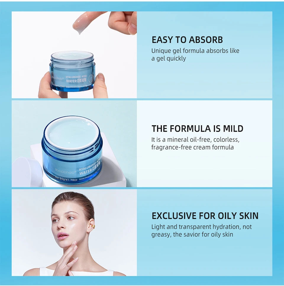 Crème en gel à l'acide hyaluronique Hydratant pour le visage hydratant pour hydrater et lisser la peau extra-sèche Nourrir améliorer le grains de peau