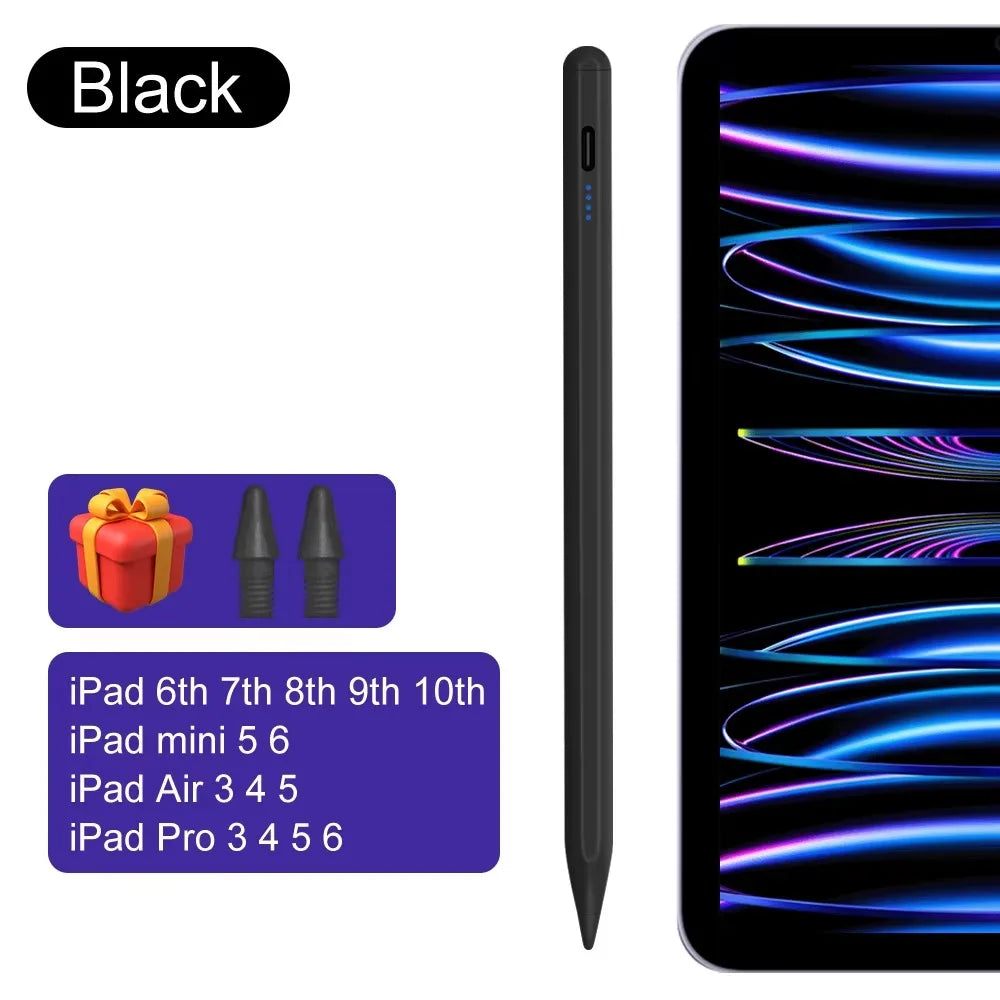 Pour iPad Pencil 10e génération Air 6 M2 Pro M4 Stylus avec inclinaison de la paume, pour iPad Pro 11 12.9 Air 4/5 7/8/9 mini 56 7 Tablette