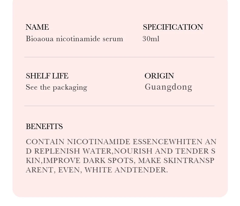 BIOAQUA – Sérum Visage Concentré à la Vitamine C, Rétinol & Acide Hyaluronique, Essence Anti-Âge Éclaircissante.