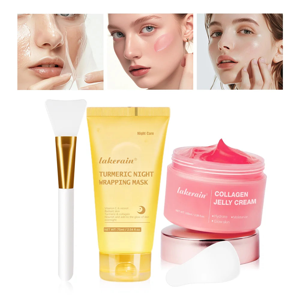 Crème de collagène Masque facial de nuit au collagène hydrolysé.