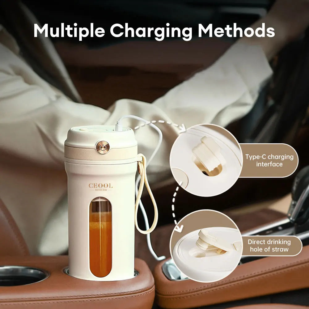 cette tasse rechargeable de 350ml vous permet de créer des boissons saines et délicieuses en quelques secondes. Idéal pour les voyages et les pique-niques