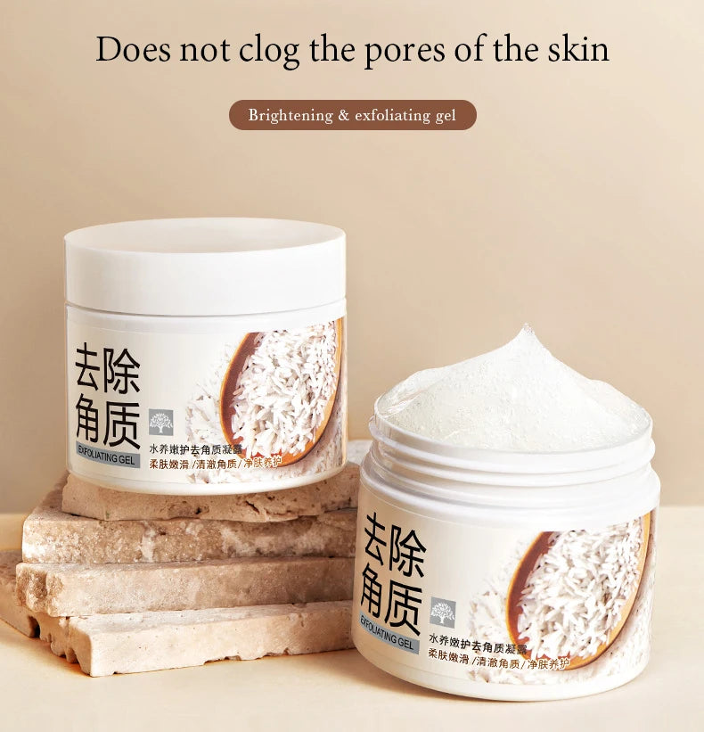 BIOAQUA Gel exfoliant pour le visage au riz blanc Hydratant Soins de la peau nourrissants Gommage pour le visage Crème pour le visage Exfoliants pour le visage Soins de la peau