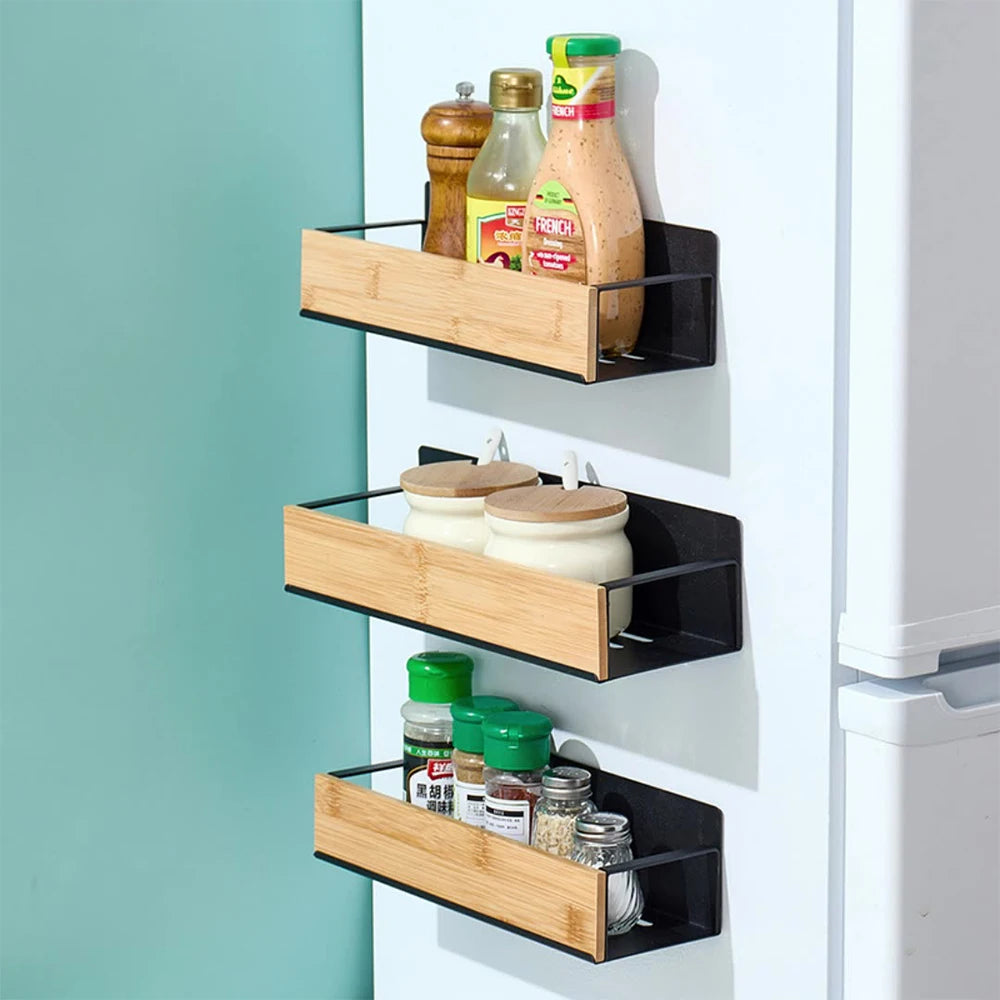 Étagère à Épices Magnétique pour Réfrigérateur – Rangement Latéral Sans Perçage | Organisateur.