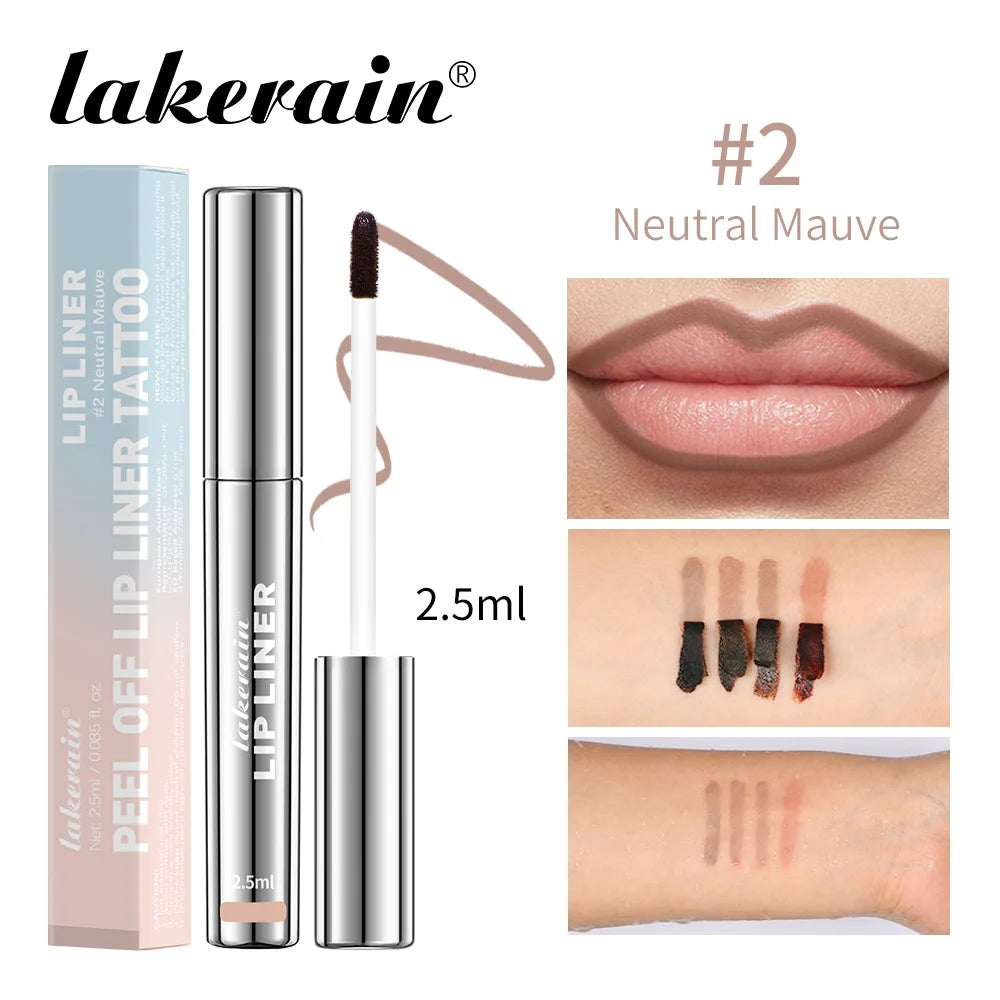 Crayon à lèvres imperméable Peel Off Tattoo Lipgloss Imperméable Longue durée Teinte pour les lèvres mates Contour brun Tear-off Lèvres Tache Cosmétique