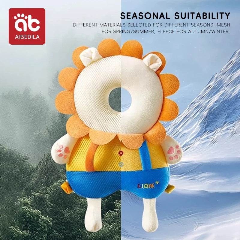 Baby Walkers Coussin de protection de la tête Animaux Coussin en peluche Sangles réglables Coussin de protection pour bébé.