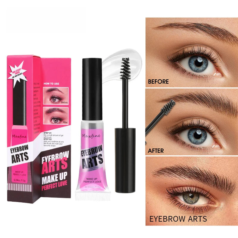 Gel à sourcils Long-durée Sourcils fixes Imperméable à séchage rapide Gel à sourcils transparent Maquillage pour les yeux