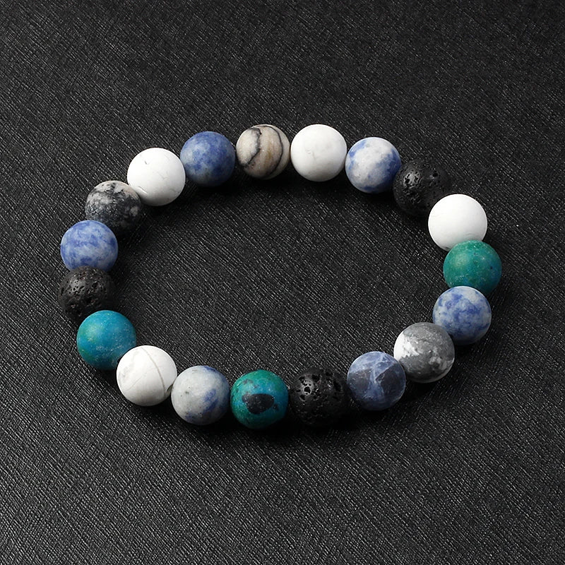 🌌 Bracelet Galaxie – 8 Planètes du Système Solaire & Étoile Gardienne
