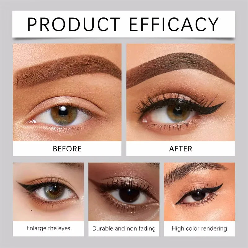 Stylo Eyeliner liquide noir imperméable Ultra-fin Anti-Smudge Durant Lisse Lying Silkworm Eyes Liner Pencils Eye Makeup Tools