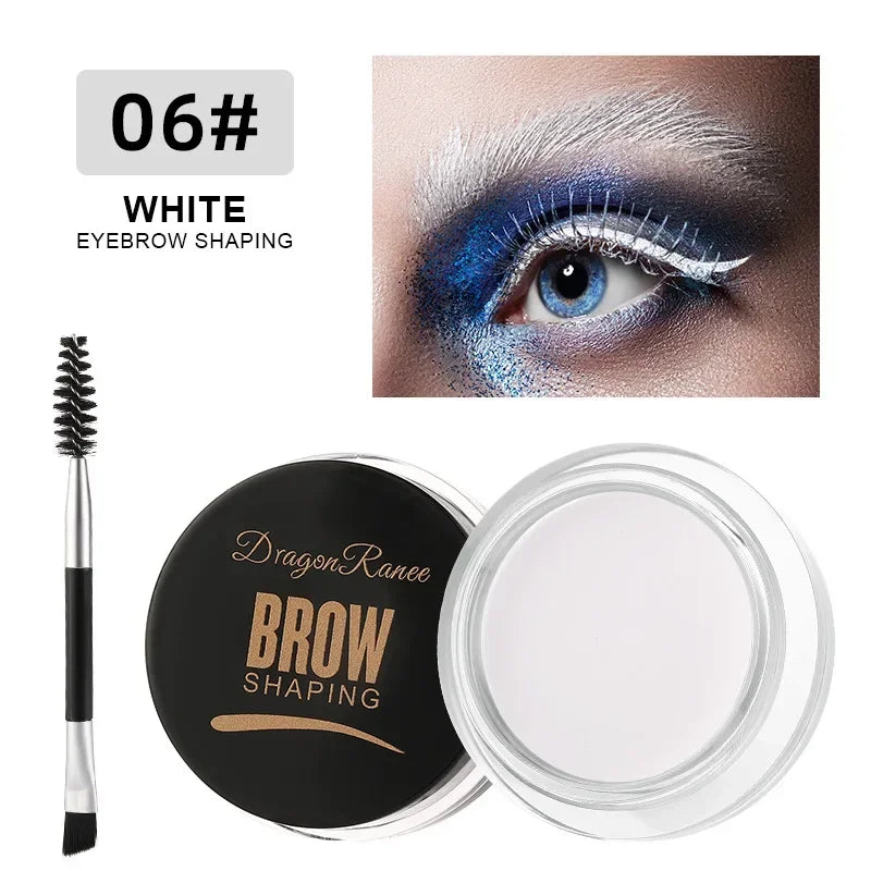 Crème pour sourcils noir brun mat 3D Teinte naturelle.